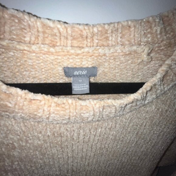 Aerie - Cream Crewneck Knit Sweater - Picture 2 of 4